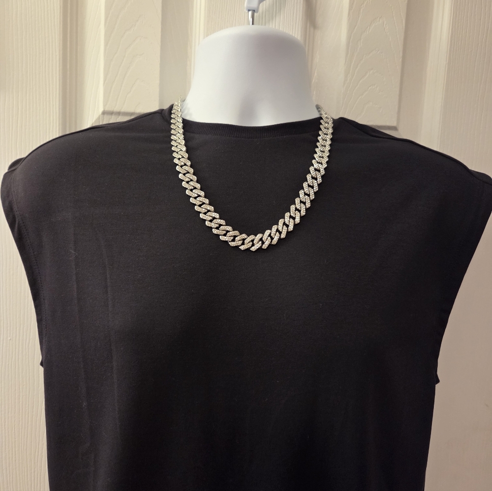 BLING NECKLACE & BRACELET SET ICED OUT TO THE MAX